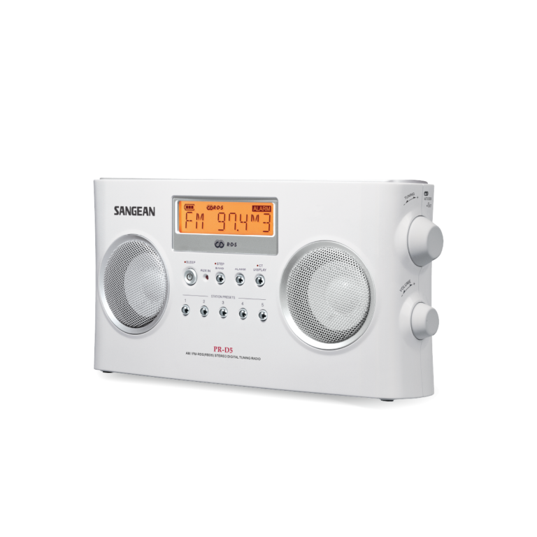 Sangean PR-D5 digitalni radio, bel – glavni pogled