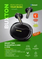 Buxton BTW 7200 Black Tuya črne slušalke – pogled 4