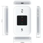 Prenosni 4G LTE Wi-Fi usmerjevalnik za SIM – DNXT MF800BE, bel