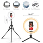 FOC10 10-palčni LED ring light 8 W z 2,1 m stojalom – fotografija 2