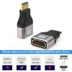 Mini HDMI moški na HDMI ženski adapter