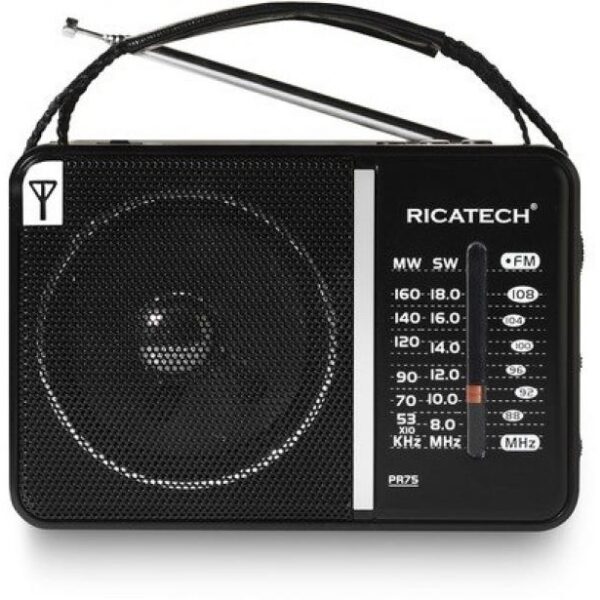 Ricatech PR75 prenosni radio – glavni pogled