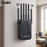 Wi-Fi ojačevalnik do 3000 Mb/s z več antenami – sprednji pogled