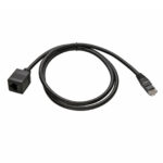 Črn Ethernet podaljšek RJ45 – celoten kabel