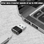 USB-C 2.0 ženski na USB-A 2.0 moški mini pretvornik – fotografija 4