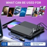 XD013 7-v-1 zunanji CD/DVD zapisovalnik – fotografija 2