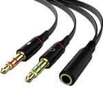 Y-adapter za slušalke in mikrofon, 3,5 mm