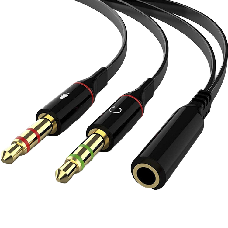 3,5 mm avdio adapter za slušalke in mikrofon