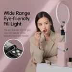 YUEWL YY1 LED ring light z baterijo – črna – fotografija 3