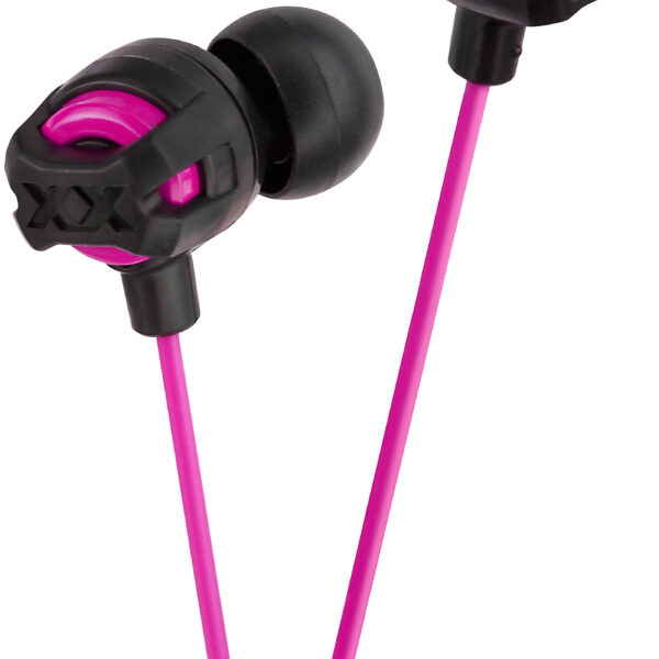 JVC HA-FX101-P slušalke – uradni prikaz roza-črne izvedbe