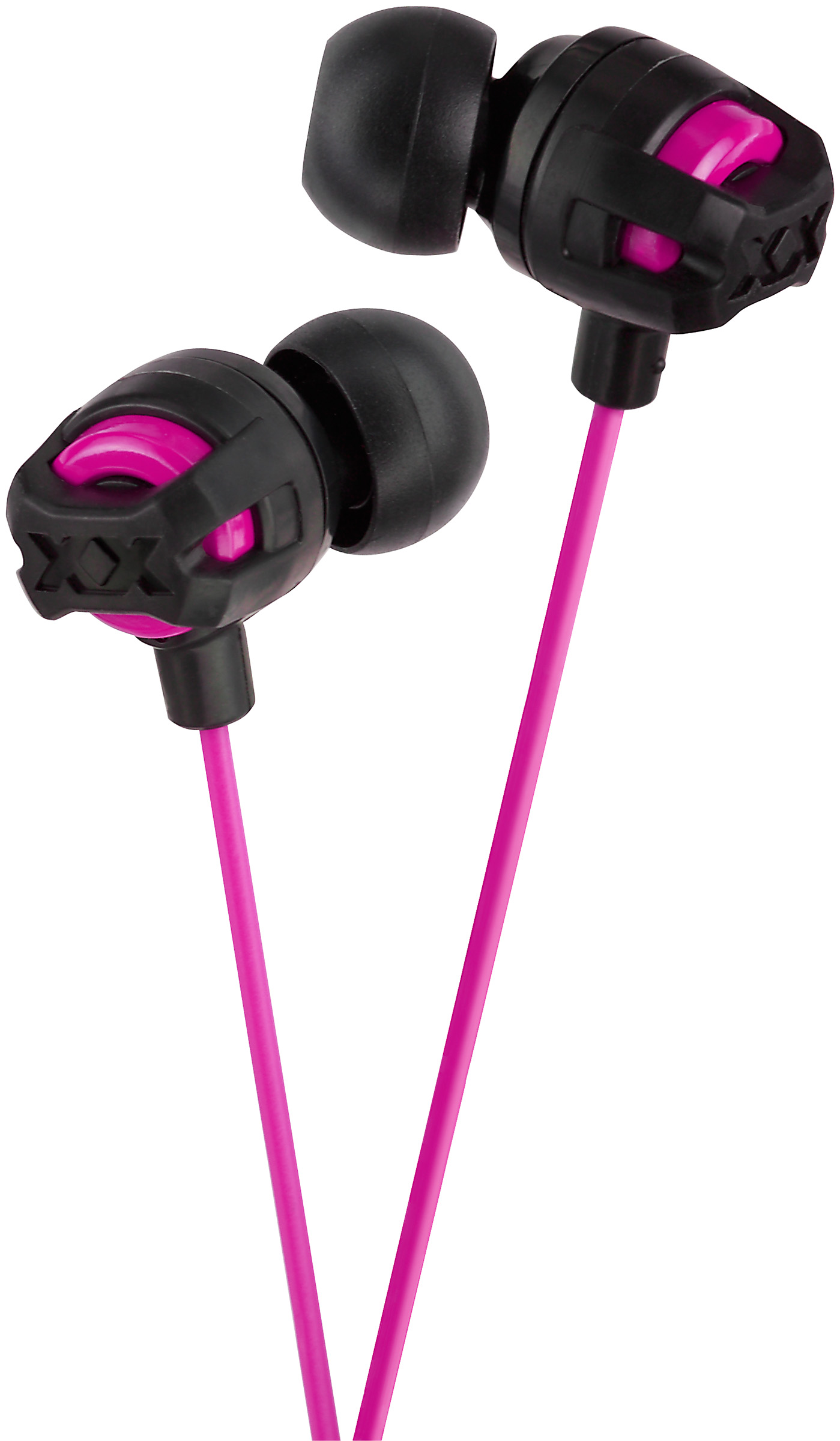 JVC HA-FX101-P slušalke – uradni prikaz roza-črne izvedbe