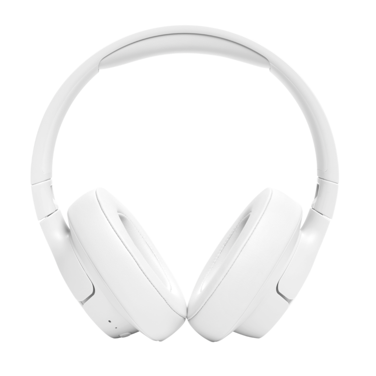 JBL Tune 720BT bele brezžične naglavne slušalke, pogled od spredaj