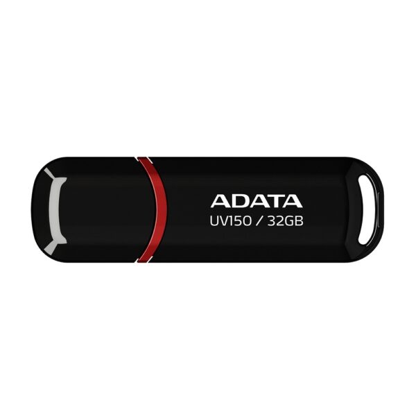 USB ključ ADATA UV150 32 GB, črn z rdečim poudarkom in zaščitnim pokrovčkom