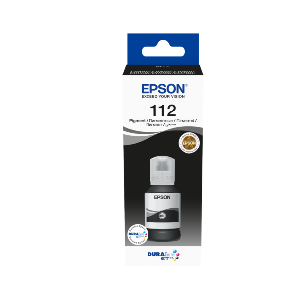 Epson EcoTank 112 črno pigmentno črnilo, 127 ml, C13T06C14A
