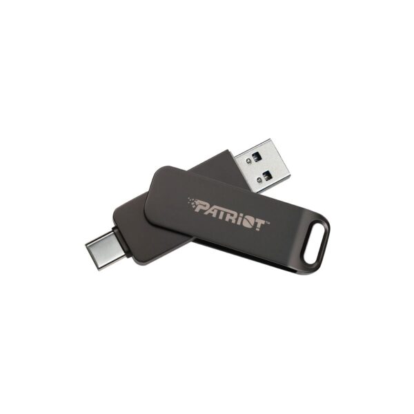 USB ključ Patriot Rage R550 32 GB z vrtljivo kovinsko zaščito in priključkoma USB-A ter USB-C