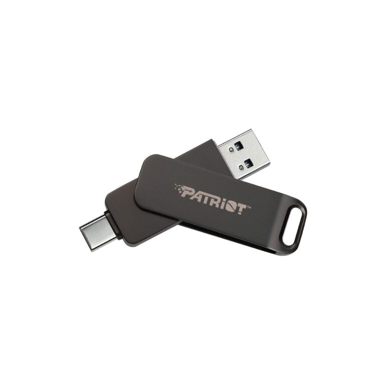 USB ključ Patriot Rage R550 32 GB z vrtljivo kovinsko zaščito in priključkoma USB-A ter USB-C