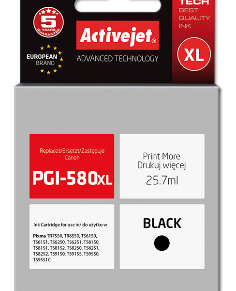 Nadomestna kartuša ActiveJet ACC-580BNX, črna