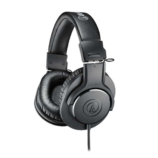 Črne zaprte studijske slušalke Audio-Technica ATH-M20x