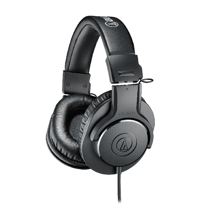 Črne zaprte studijske slušalke Audio-Technica ATH-M20x