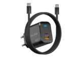 USB-C polnilnik BLOW 76-033 črn, GaN 45 W, s kablom USB-C na USB-C