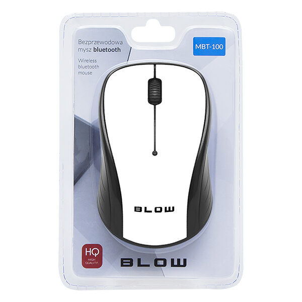 Bela brezžična miška BLOW MBT-100 Bluetooth
