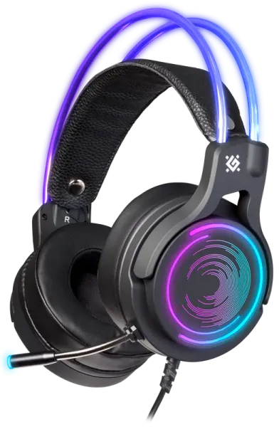 Defender Cosmo PRO črne gaming slušalke z večbarvno LED osvetlitvijo