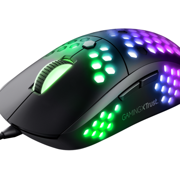 Črna gaming miška Trust GXT 960 Graphin z RGB-osvetlitvijo in satastim ohišjem