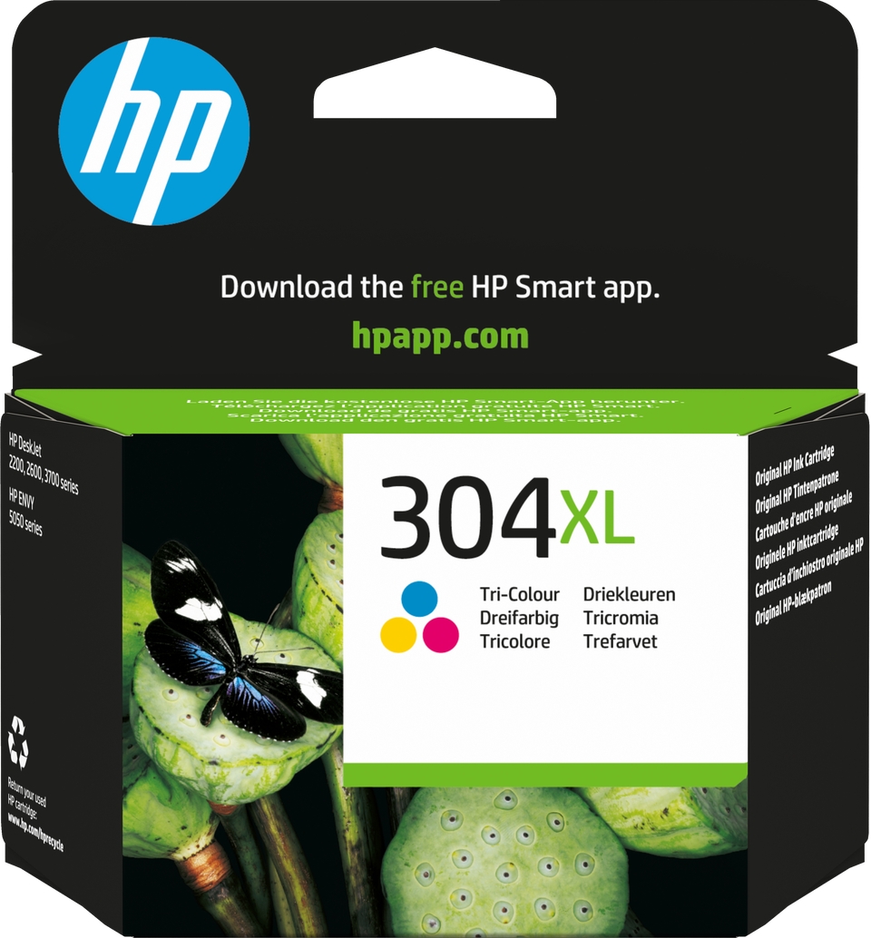 hp-304xl-tri-n9k07ae Kartuša HP 304XL tribarvna N9K07AE, originalna