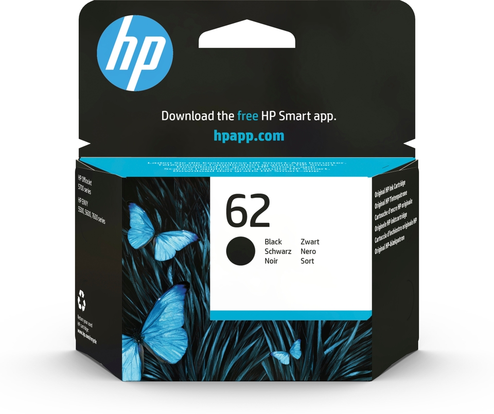 hp-62-black Kartuša HP 62 črna C2P04AE, originalna