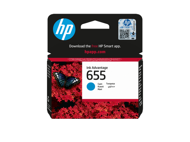 HP 655 CZ110AE cian kartuša
