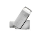 USB ključ Intenso cMobile Line 128 GB, srebrno kovinsko ohišje z vrtljivo zaščito
