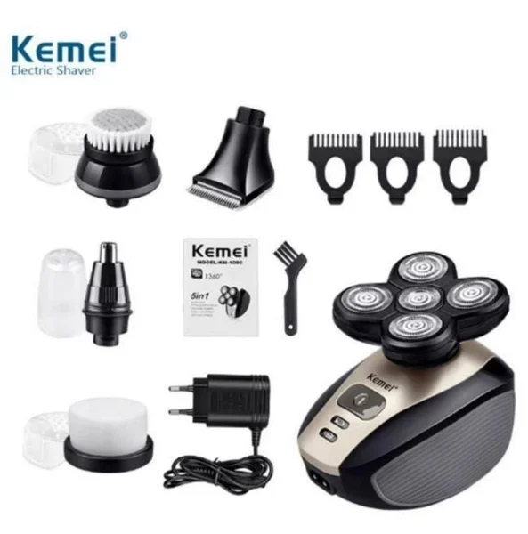 Kemei KM-1000 komplet za nego 5-v-1 z nastavki