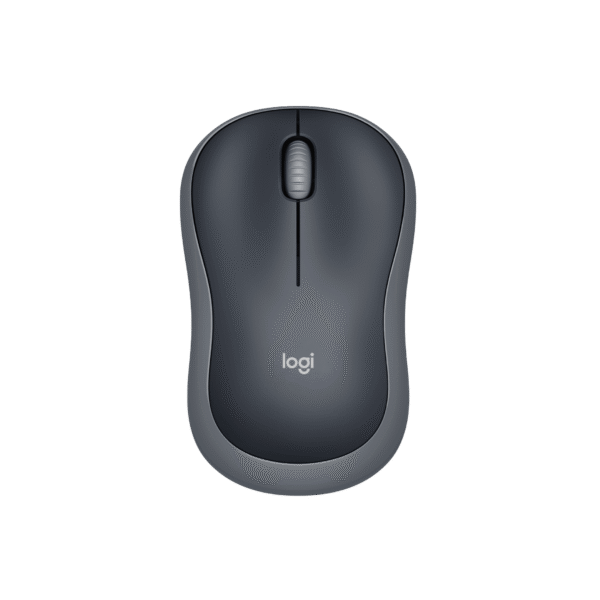 Logitech M185 brezžična miška, črna in siva