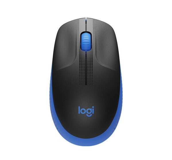 Logitech M190 modra miška, črn vrh in modre stranice