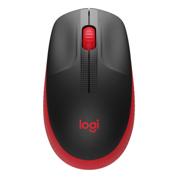 Logitech M190 rdeča miška, črn vrh in rdeče stranice