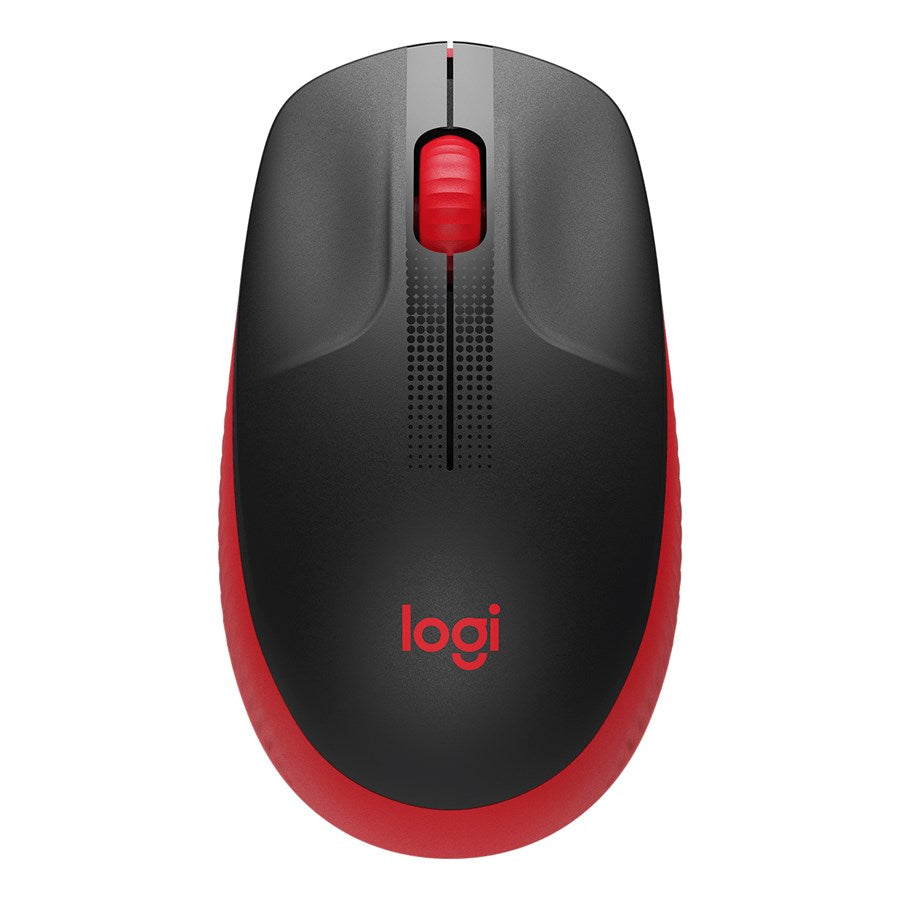 logi-m190-red Logitech M190 rdeča miška, črn vrh in rdeče stranice