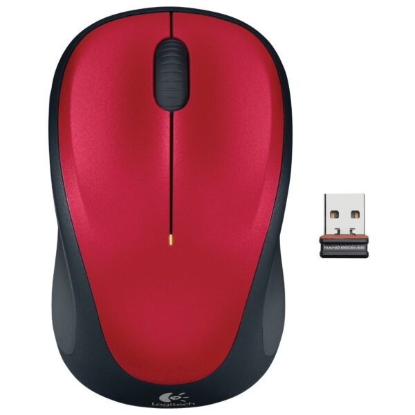 Rdeča brezžična miška Logitech M235 s sprejemnikom USB nano