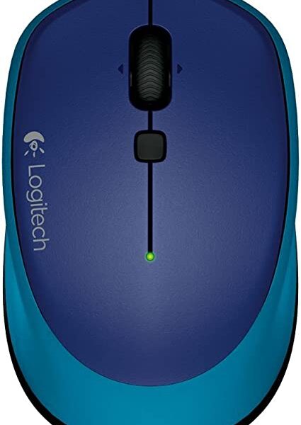 Modra brezžična miška Logitech M335 s sprejemnikom Unifying