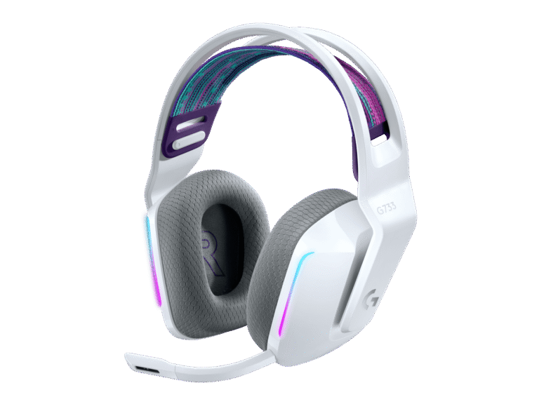 Logitech G733 LIGHTSPEED RGB bele brezžične gaming slušalke