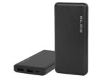Powerbank BLOW PB10A 10.000 mAh, črn pogled od spredaj in izhod USB-A