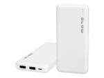 Powerbank BLOW PB10A 10.000 mAh, bel, pogled od spredaj in od zadaj
