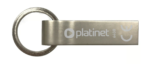 USB ključ Platinet K-Depo 64 GB, srebrno kovinsko ohišje z obročkom