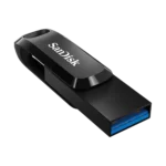 USB ključ SanDisk Ultra Dual Drive Go 64 GB, črno ohišje in priključek USB-A