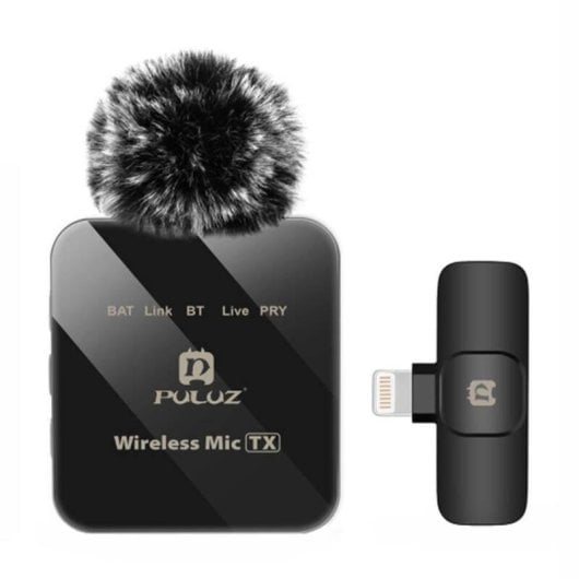 Brezžični mikrofon PULUZ PU647B z Lightning sprejemnikom
