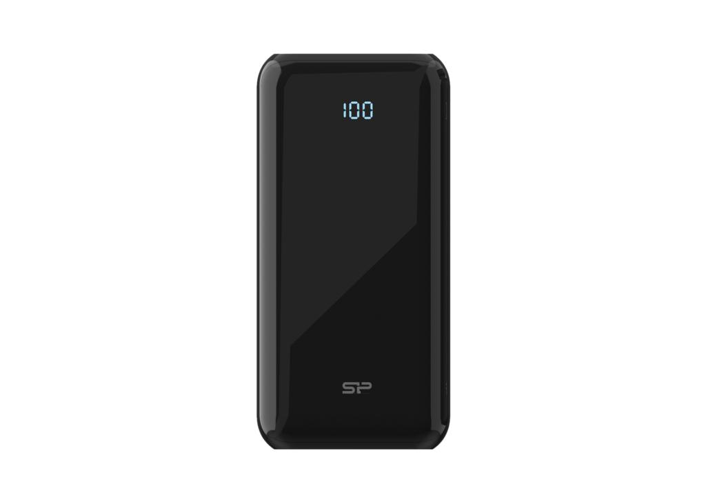 Powerbank Silicon Power QS28 20.000 mAh, črn, z USB-A in USB-C priključki