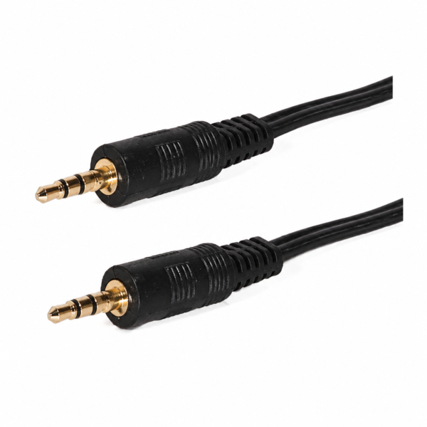 Črn 3,5 mm stereo avdio kabel Transmedia serije A51
