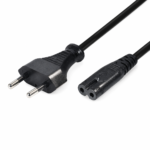 Črn napajalni kabel serije N1 z Europlug in IEC C7 priključkom