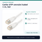 Cat5e UTP omrežni kabel TI9-1EWL – tehnični podatki in preverjene lastnosti